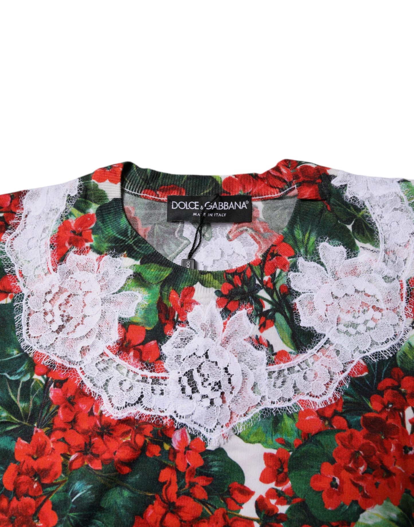 Dolce &amp; Gabbana, mehrfarbiges, ärmelloses Tanktop mit Blumenspitze