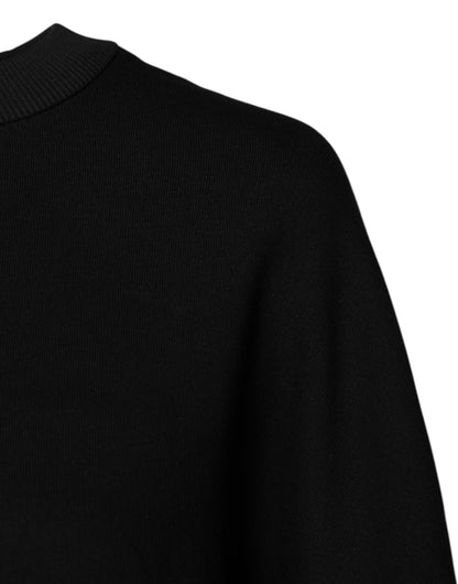 Dolce &amp; Gabbana – Schwarzes Sweatshirt aus Baumwolle mit Rundhalsausschnitt