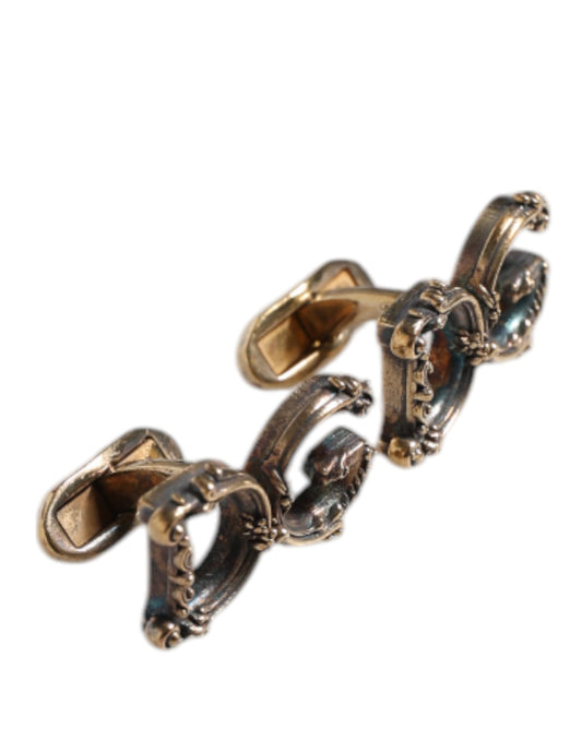 Dolce &amp; Gabbana Manschettenknopf aus 925er Sterlingsilber mit DG-Logo