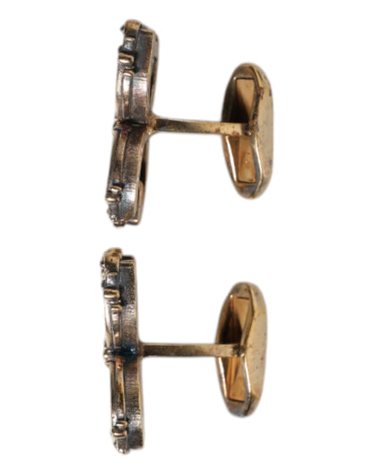 Dolce &amp; Gabbana Manschettenknopf aus 925er Sterlingsilber mit DG-Logo