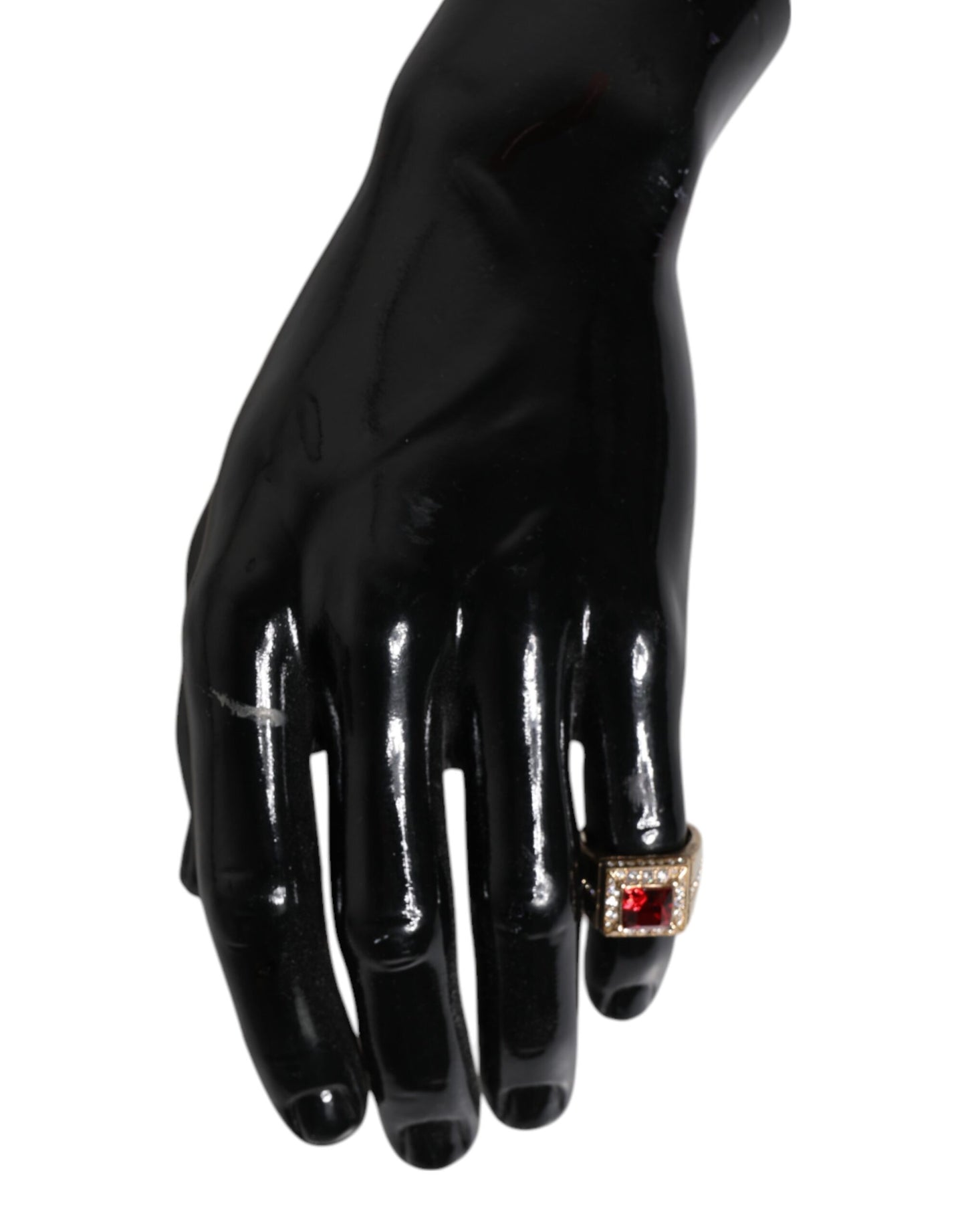 Dolce &amp; Gabbana – Goldfarbener Ring aus Sterlingsilber 925 mit Kristallen