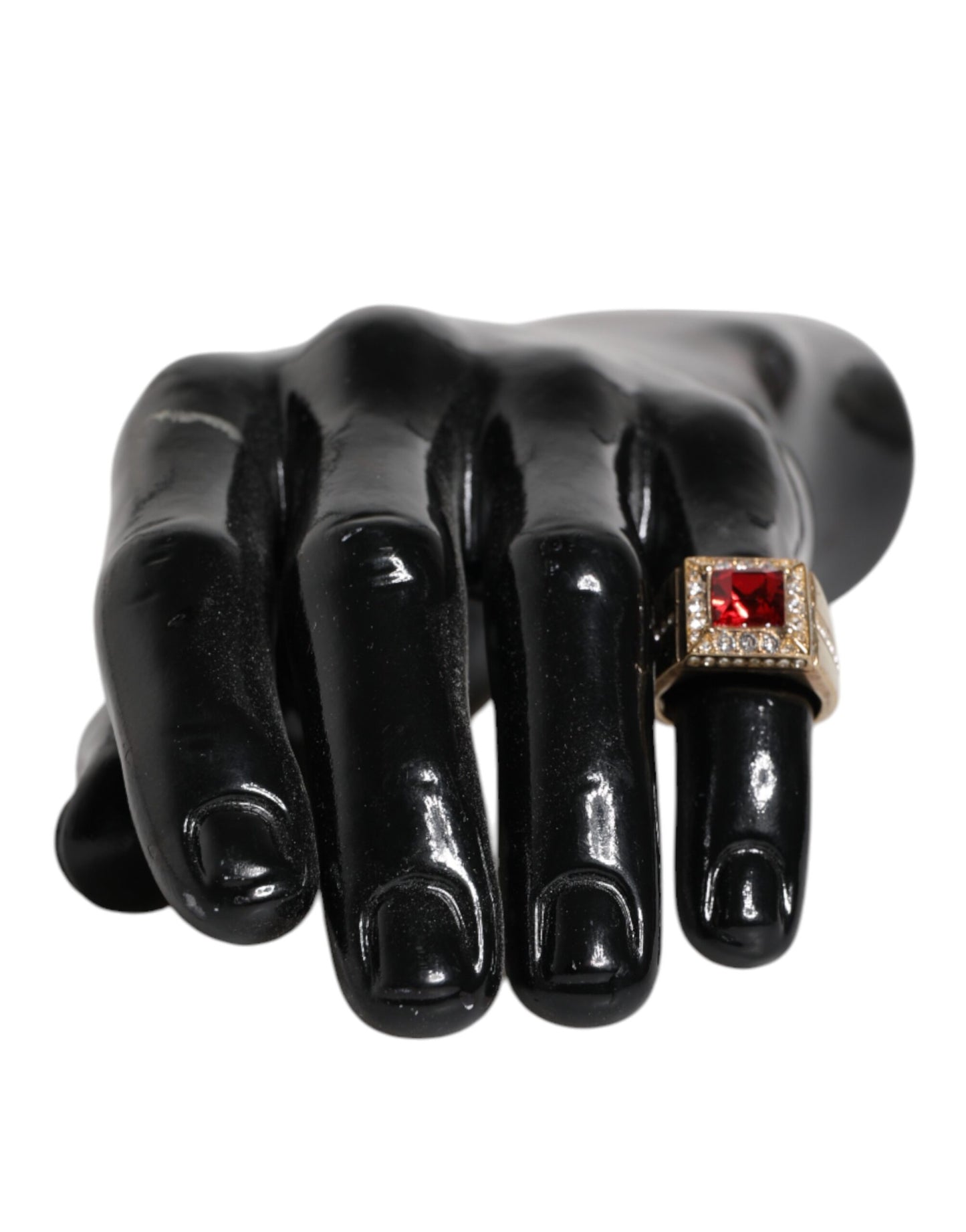 Dolce &amp; Gabbana – Goldfarbener Ring aus Sterlingsilber 925 mit Kristallen