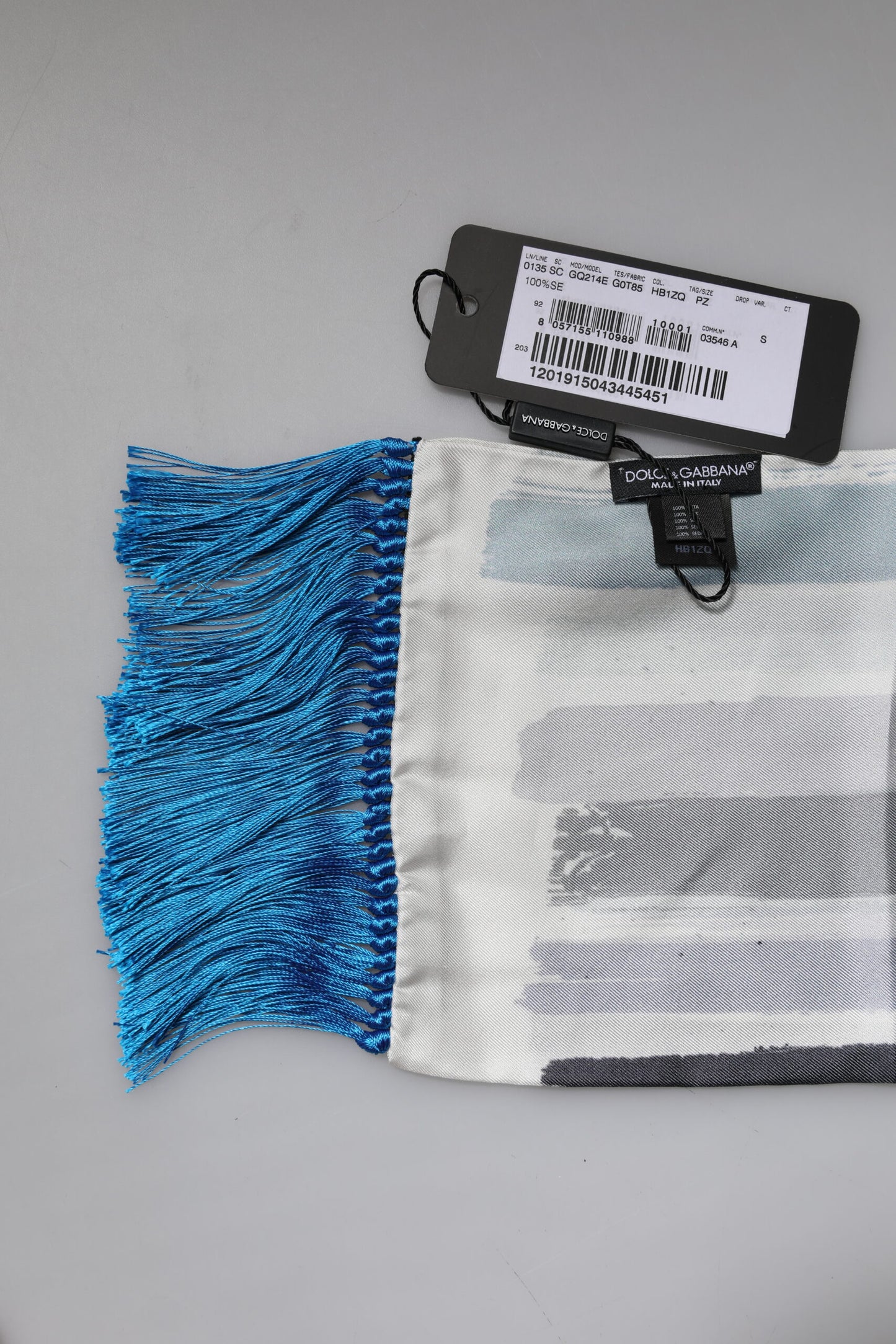 Dolce &amp; Gabbana – Halstuch mit mehrfarbigen Streifen und Fransen aus Seide