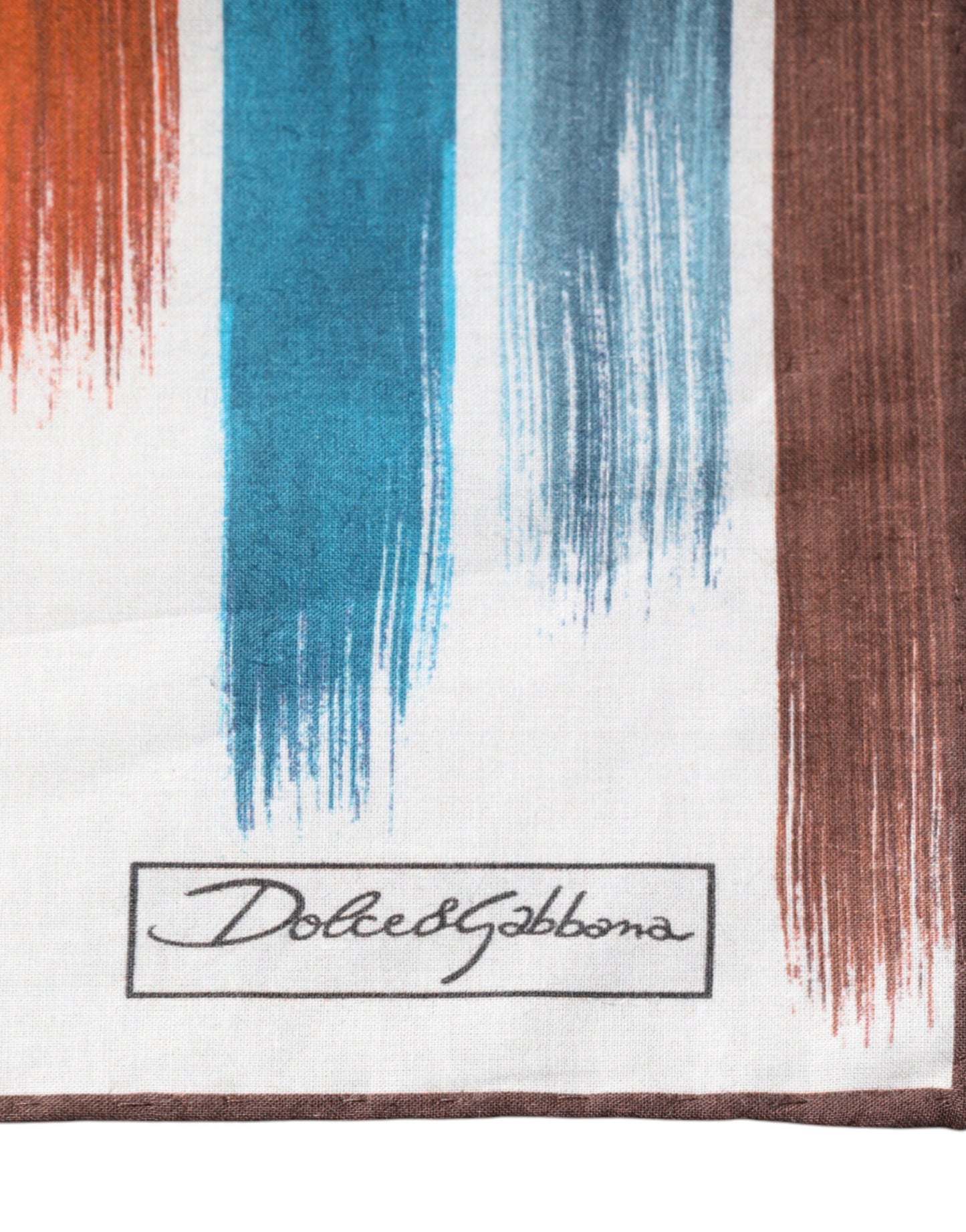 Dolce &amp; Gabbana – Quadratischer Foulard aus Baumwolle mit mehrfarbigen Streifen
