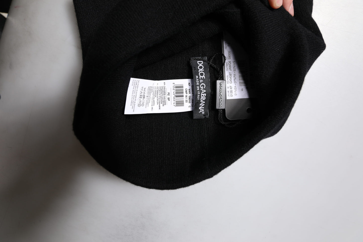 Dolce &amp; Gabbana – Quadratisches Taschentuch aus Kaschmir mit DG-Logo in Schwarz