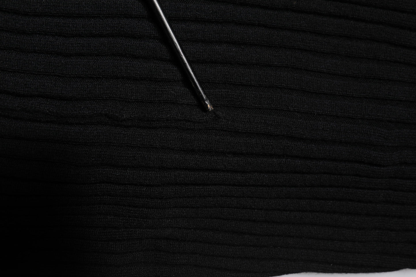 Dolce &amp; Gabbana – Schwarzer, gestrickter Halswärmer-Foulardschal aus Kaschmir