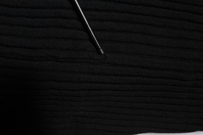 Dolce &amp; Gabbana – Schwarzer, gestrickter Halswärmer-Foulardschal aus Kaschmir