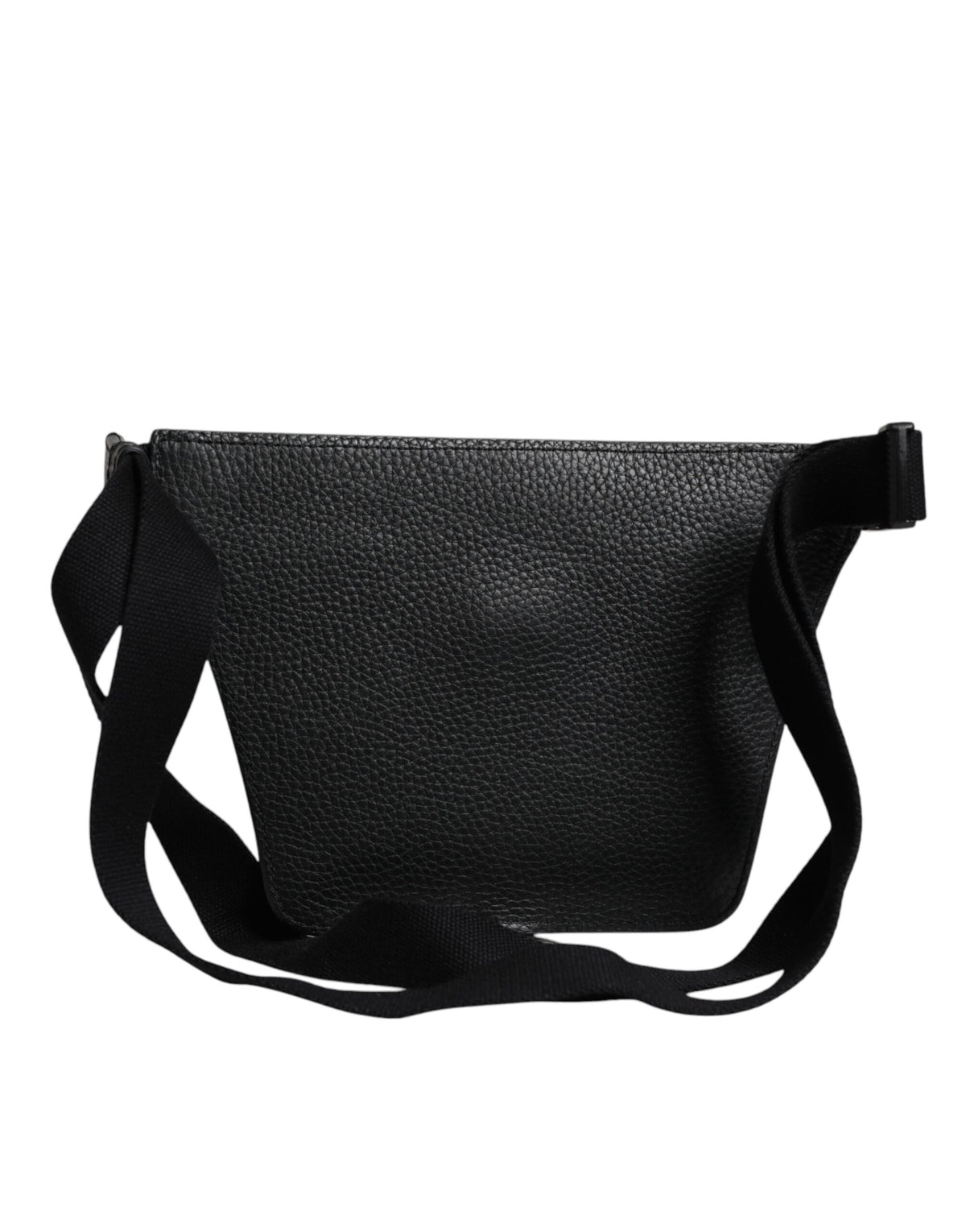 Dolce &amp; Gabbana Gürteltasche mit Logo-Plakette aus schwarzem Kalbsleder für Herren