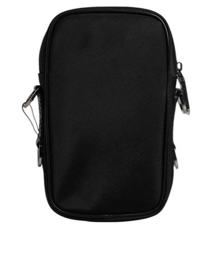 Dolce & Gabbana Multicolor Leopard Jacquard Logo Plaque Neck Strap Bag