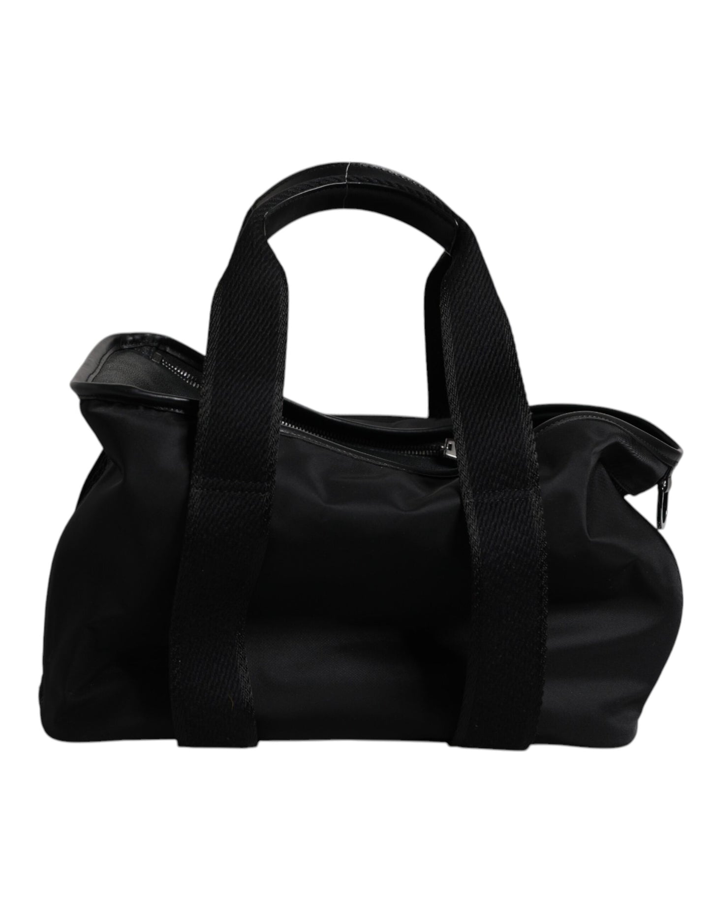 Dolce &amp; Gabbana – Schwarze Tragetasche mit Logo-Schild und Schultergurt für Haustiere