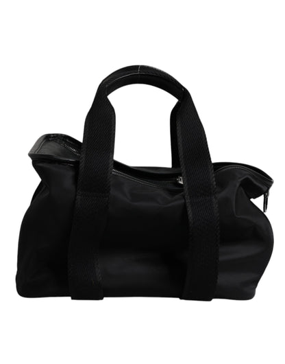 Dolce &amp; Gabbana – Schwarze Tragetasche mit Logo-Schild und Schultergurt für Haustiere