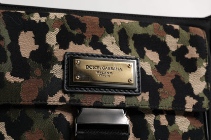 Dolce & Gabbana Multicolor Leopard Jacquard Crossbody Bag