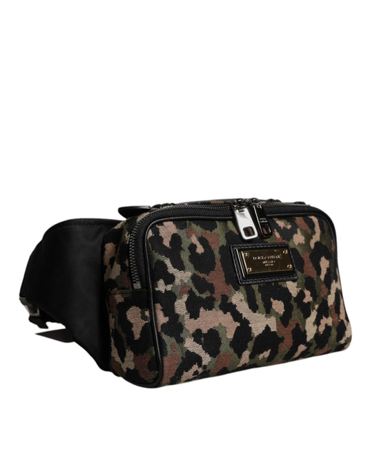 Dolce &amp; Gabbana – Bauchtasche mit mehrfarbigem Leopardenmuster und DG-Logo