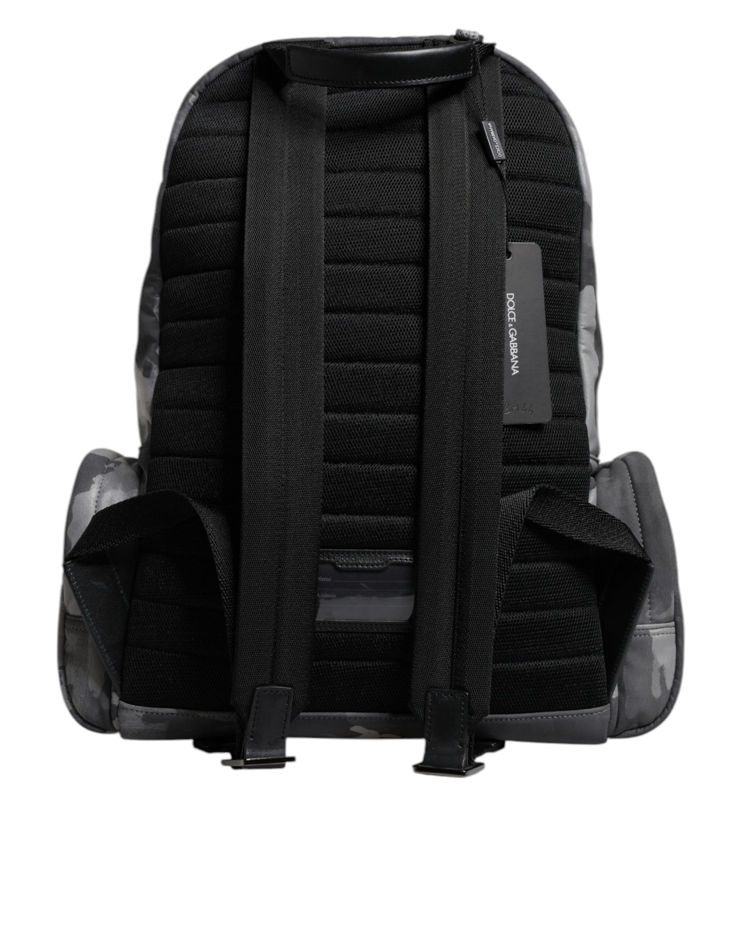 Dolce &amp; Gabbana Rucksacktasche aus grauer Baumwolle mit Camouflage-Logo