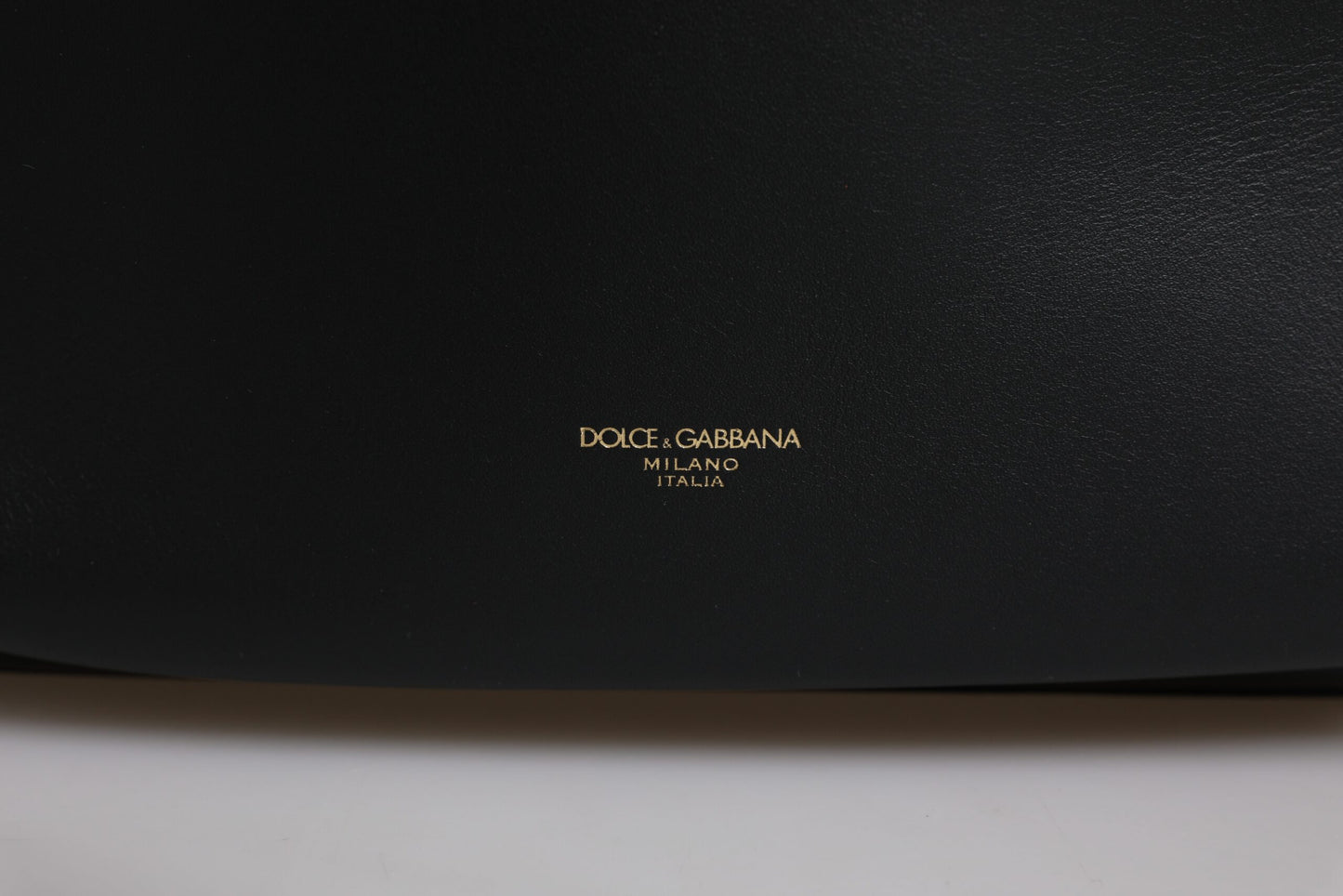 Dolce &amp; Gabbana – Reiserucksack aus schwarzem Leder mit DG-Logoprint
