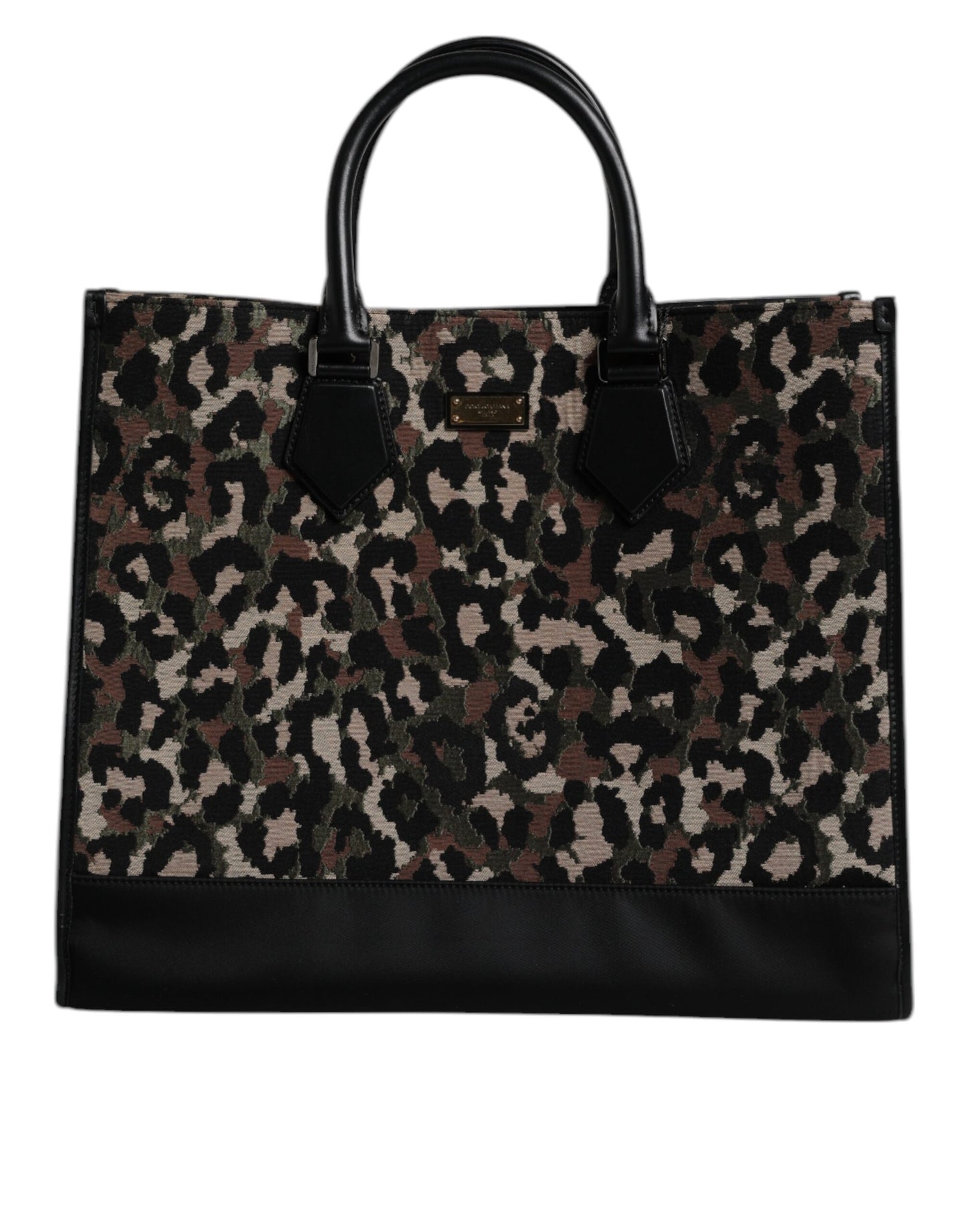 Dolce & Gabbana Multicolor Leopard Shopping Tote Shoulder Bag