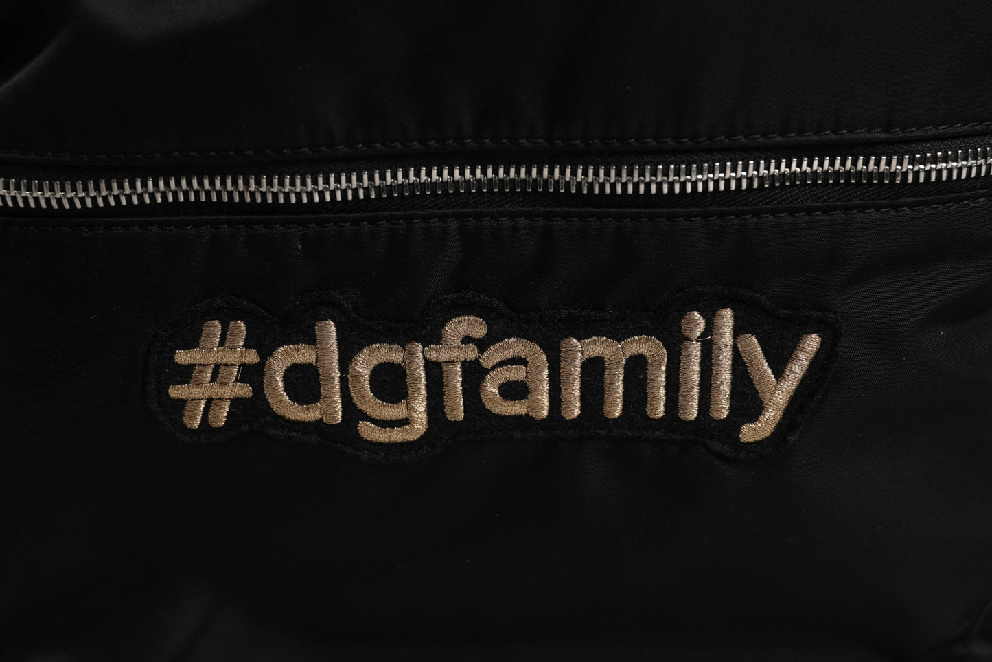 Dolce &amp; Gabbana – Rucksack „VULCANO“ aus schwarzem Nylon #DGFAMILY mit Verzierung