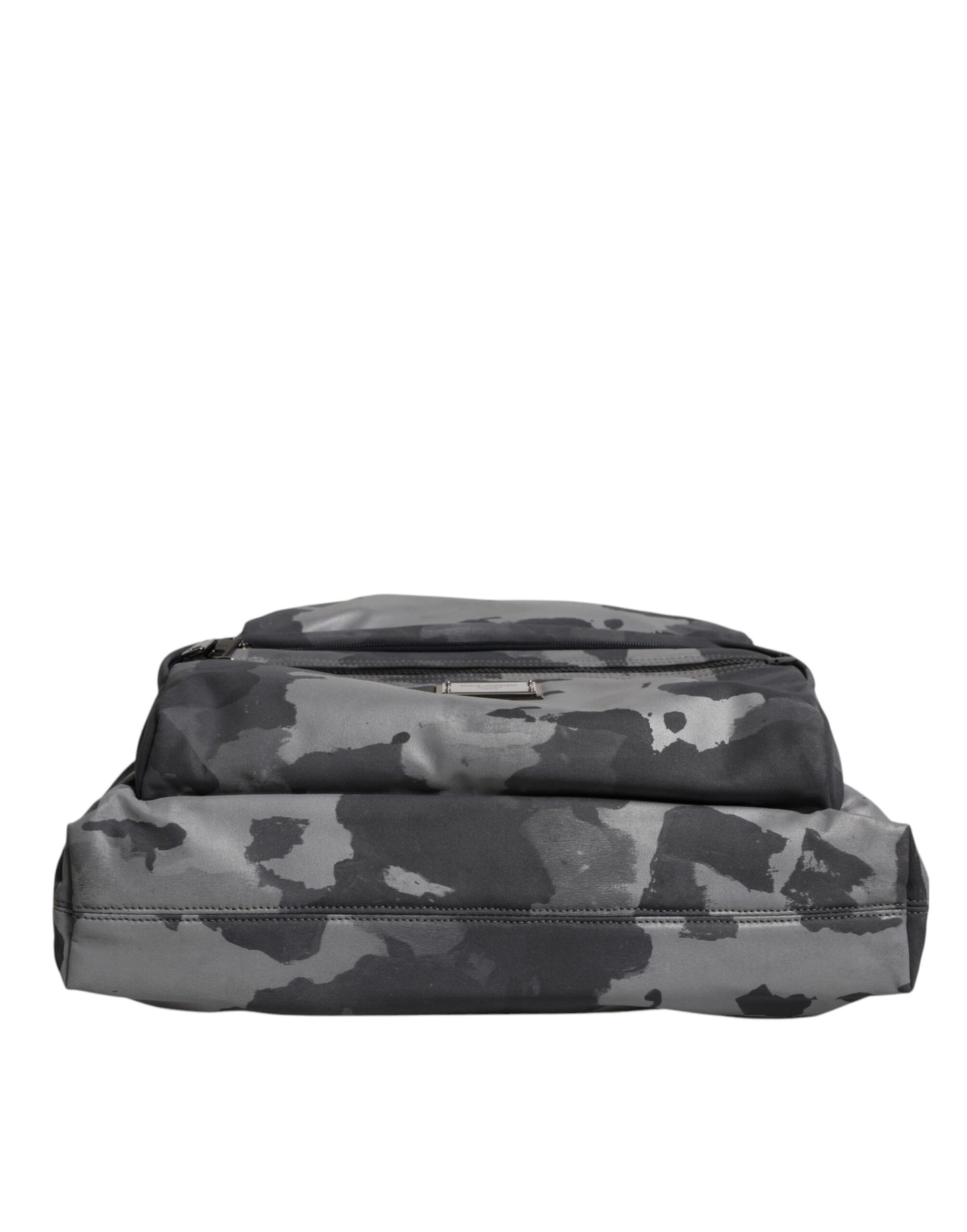 Dolce &amp; Gabbana – Schwarze Camouflage-Tasche mit Schultergurt und Logo-Plakette