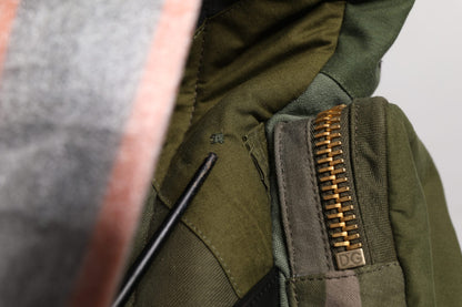 Dolce &amp; Gabbana Militärgrüner Patchwork-Reiserucksack