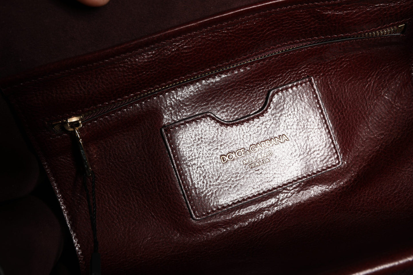 Dolce &amp; Gabbana – Tragetasche aus braunem Leder mit Leopardenmuster und Schulterriemen