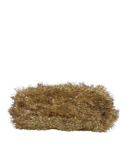 Dolce &amp; Gabbana – Abend-Clutch „Vanda“ mit Kettenriemen und Lametta-Kristallen in Gold