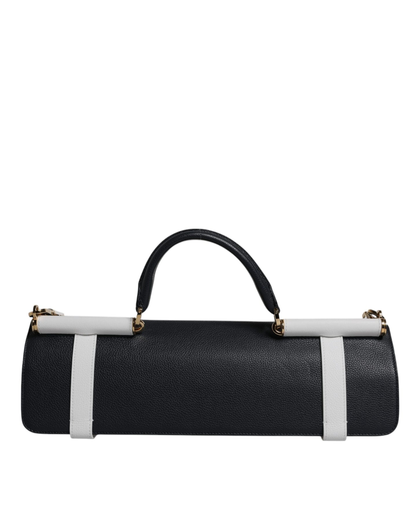 Dolce &amp; Gabbana – Umhängetasche aus blauem und weißem Kalbsleder