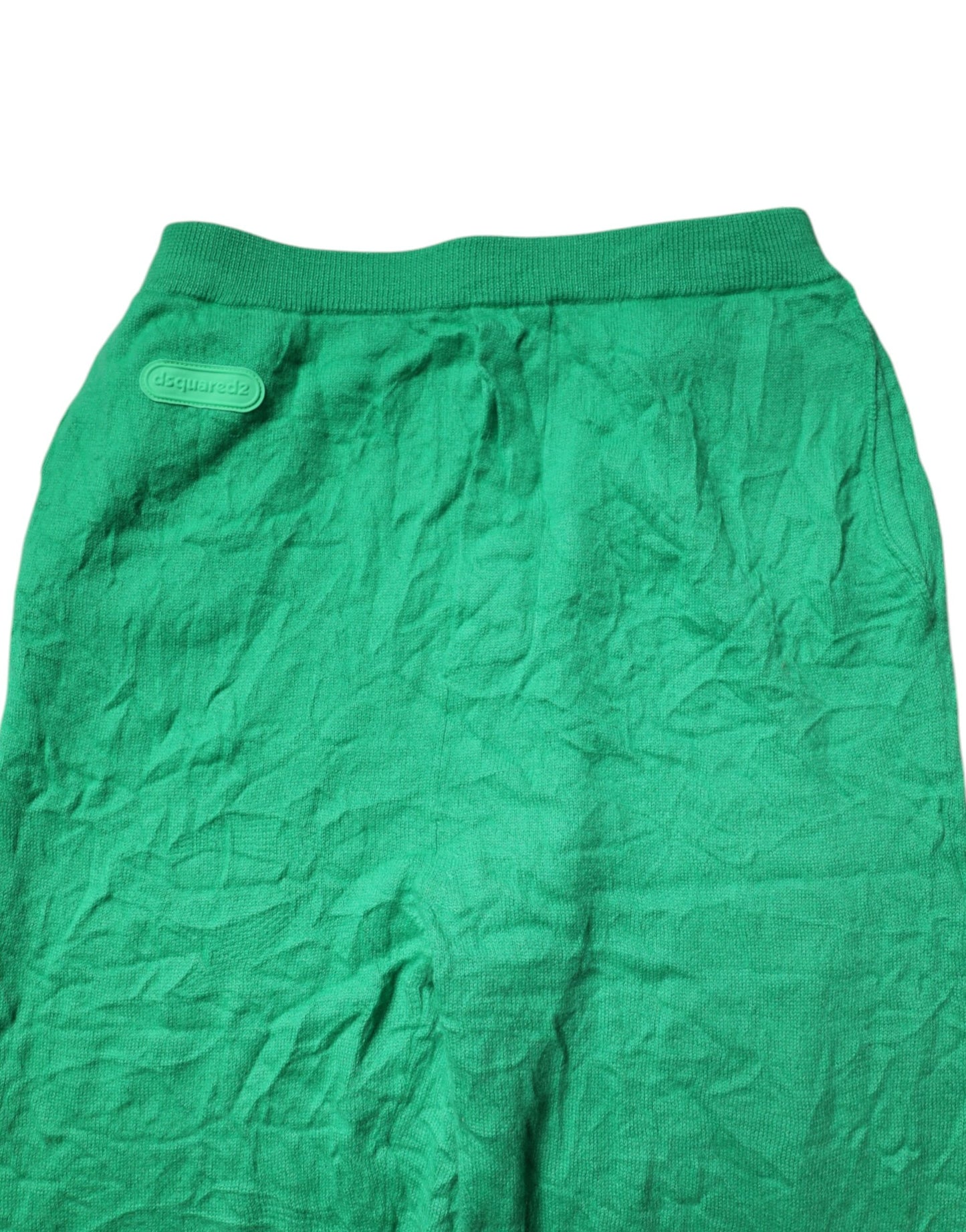 Dsquared² Green Cotton Elastic Waist Men Casual Pants