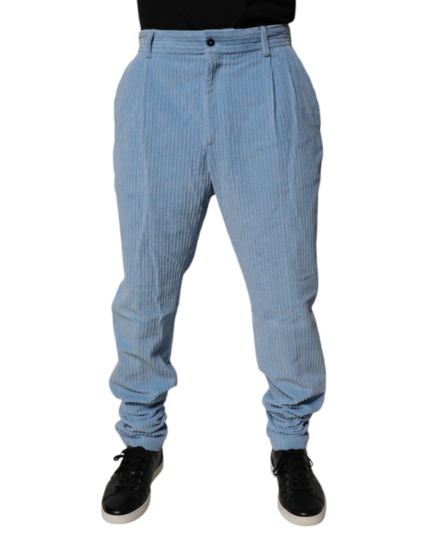 Dolce &amp; Gabbana Hellblaue Skinny-Jeans aus Cord-Baumwolle