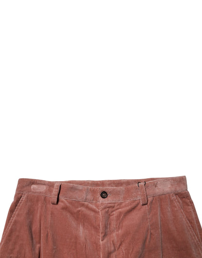 Dolce & Gabbana Brown Corduroy Cotton Cargo Men Denim Jeans