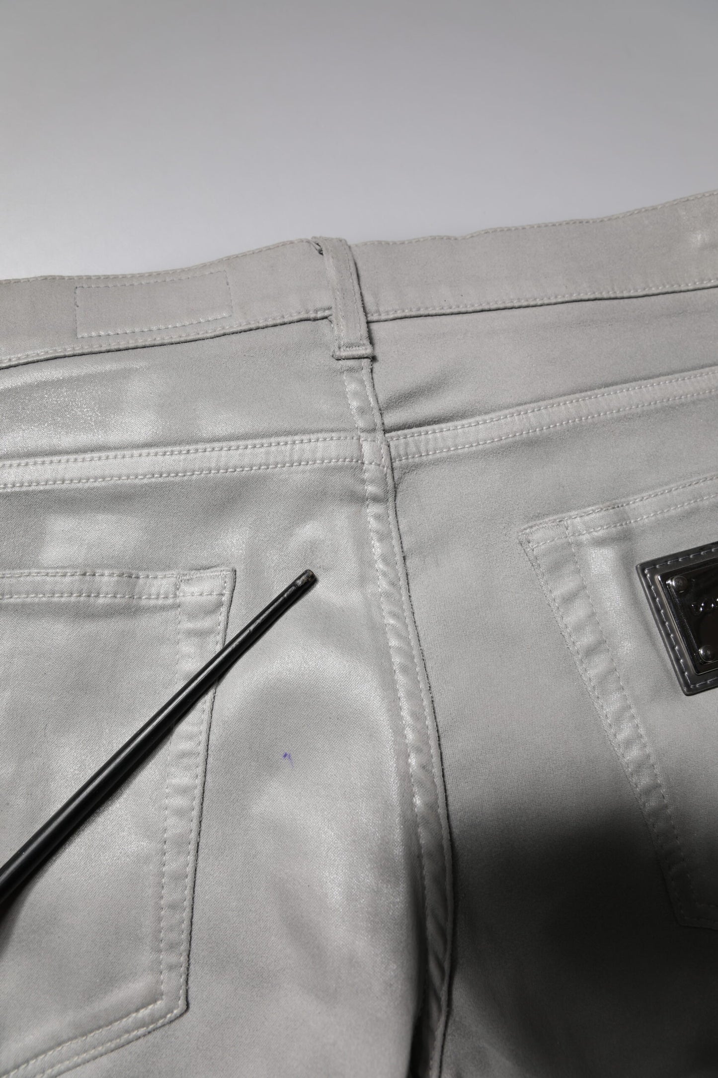 Dolce &amp; Gabbana Graue Slim Fit Jeans aus Baumwollstretch für Herren