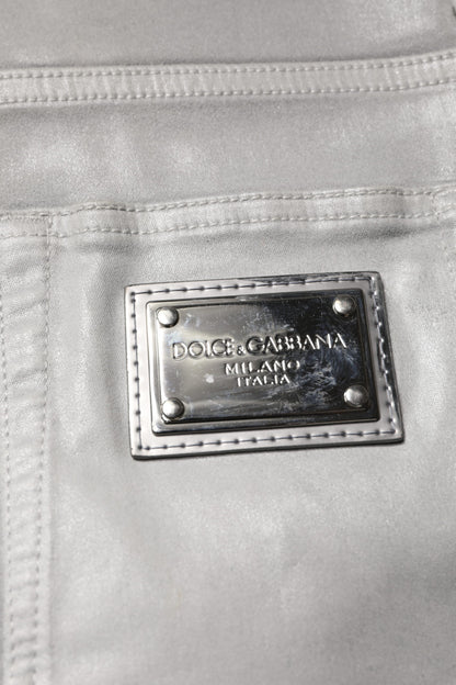 Dolce &amp; Gabbana Graue Slim Fit Jeans aus Baumwollstretch für Herren