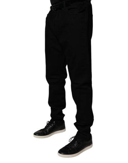 Dolce &amp; Gabbana – Schwarze Slim-Fit-Jeans aus Baumwollstretch