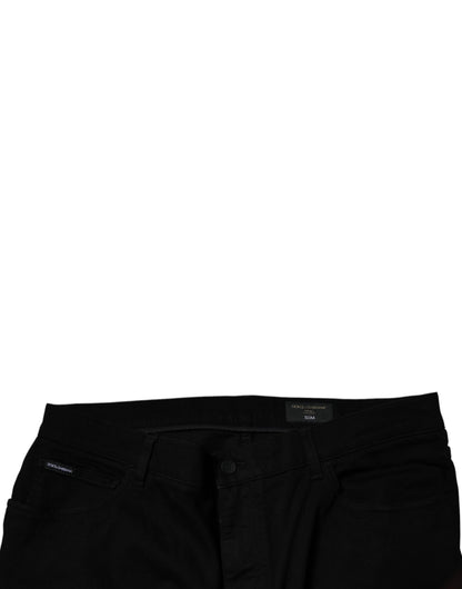 Dolce &amp; Gabbana – Schwarze Slim-Fit-Jeans aus Baumwollstretch