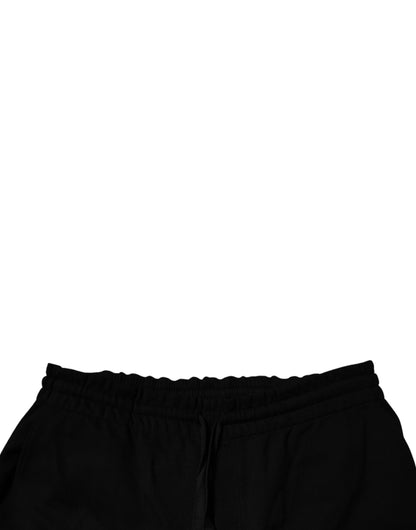 Dolce &amp; Gabbana – Schwarze Jogginghose aus Baumwolle mit Cargo-Muster
