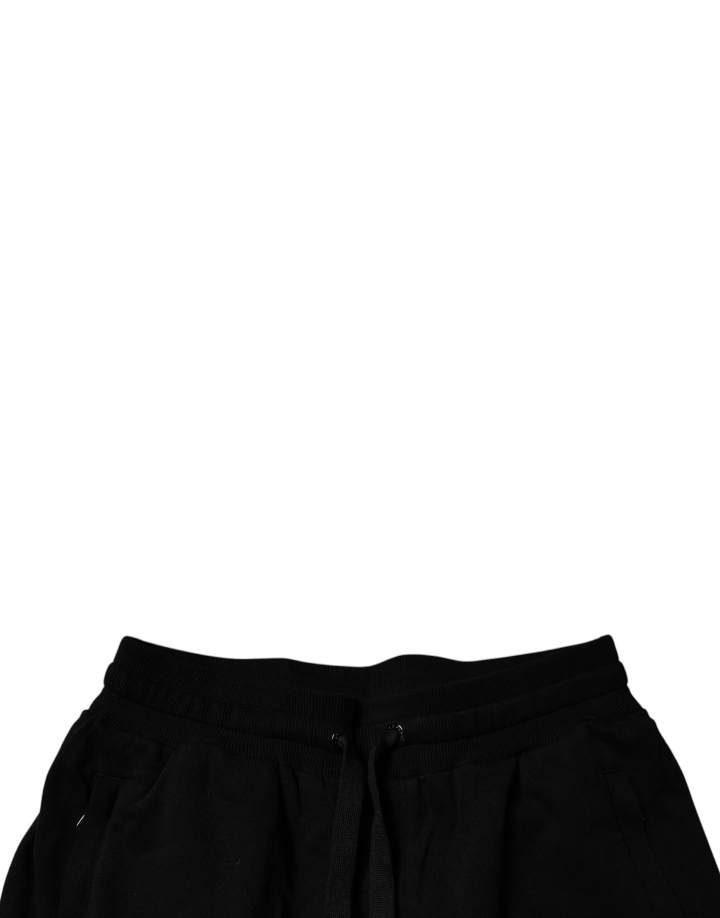 Dolce &amp; Gabbana – Schwarze Jogginghose aus Baumwolle mit mittlerer Taille