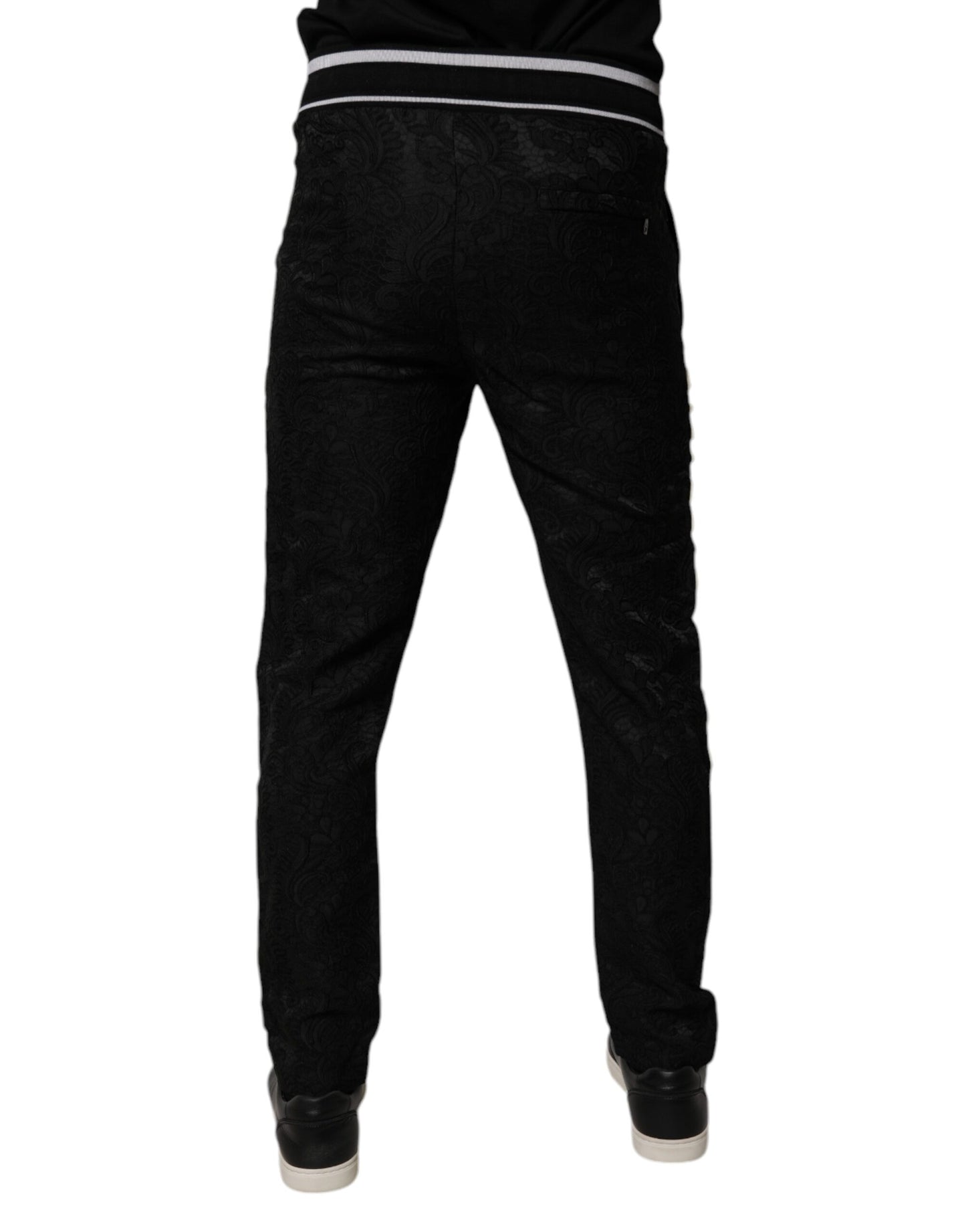 Dolce &amp; Gabbana Schwarze Jogginghose mit mittlerer Taille für Herren
