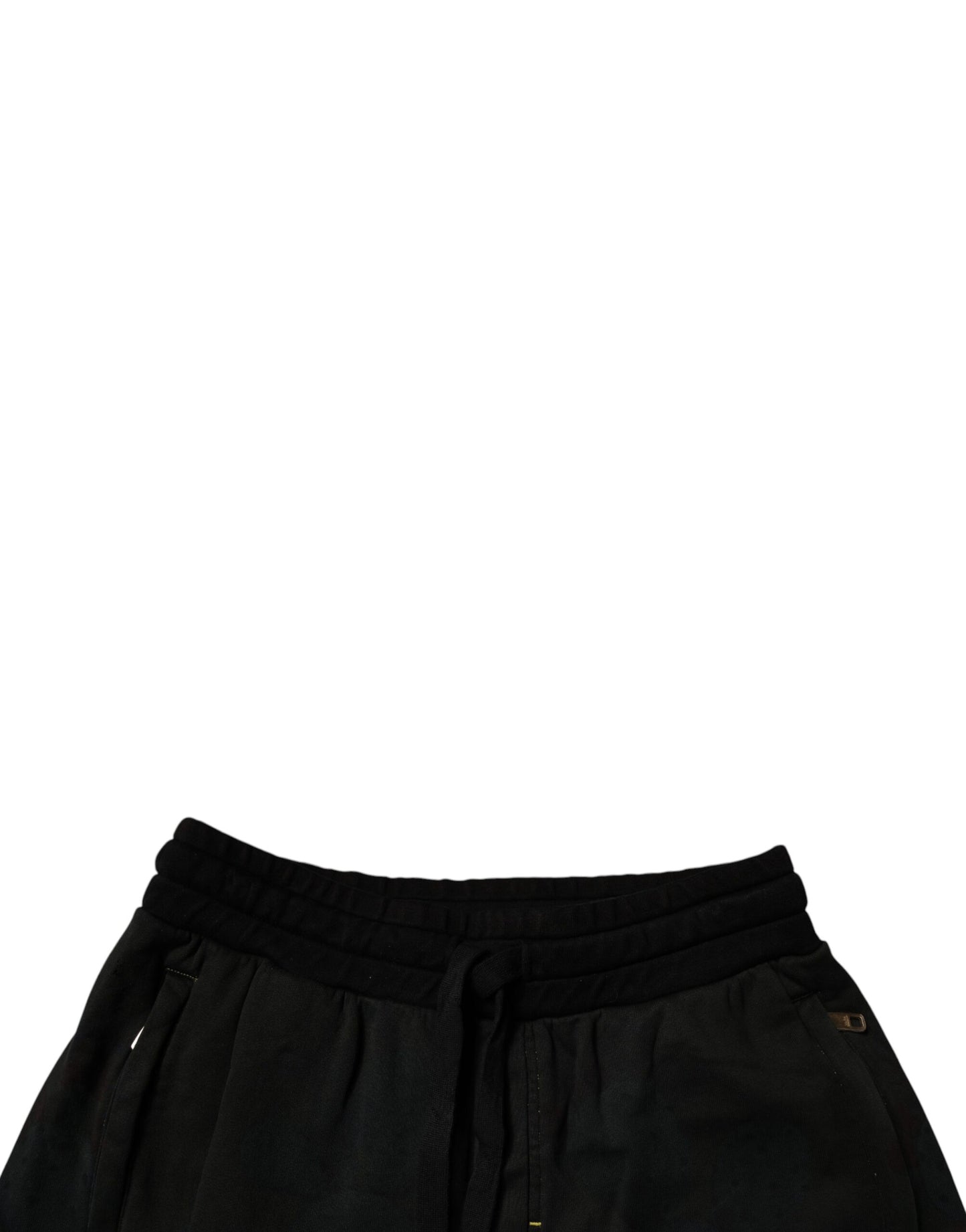 Dolce &amp; Gabbana Schwarze Baumwoll-Sweatshorts Herren-Bermudashorts