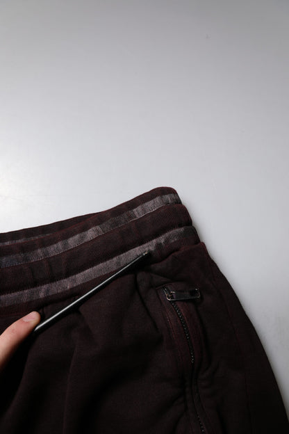 Dolce &amp; Gabbana – Bermudashorts aus Baumwolle mit Logo-Schild in Kastanienbraun für Herren