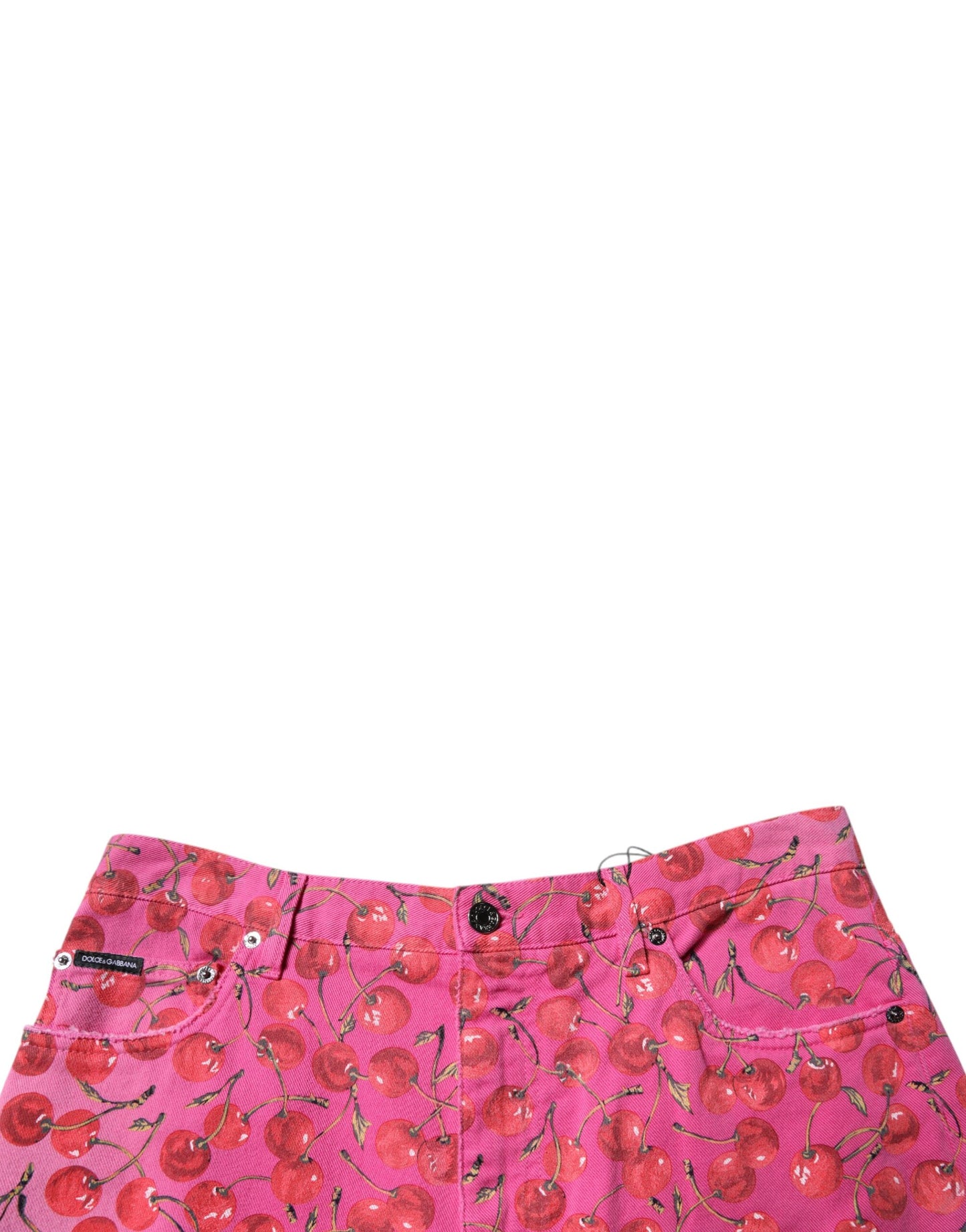 Dolce &amp; Gabbana – Cargo-Shorts aus Baumwolle mit Kirschprint in Rosa