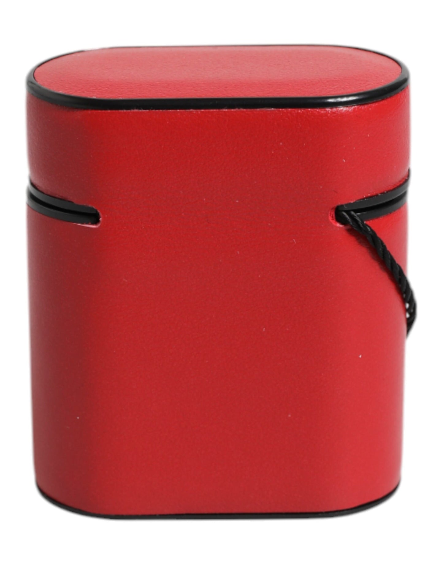 Dolce &amp; Gabbana – Airpods-Hülle mit Klapphalter und Logo-Print aus rotem Kalbsleder