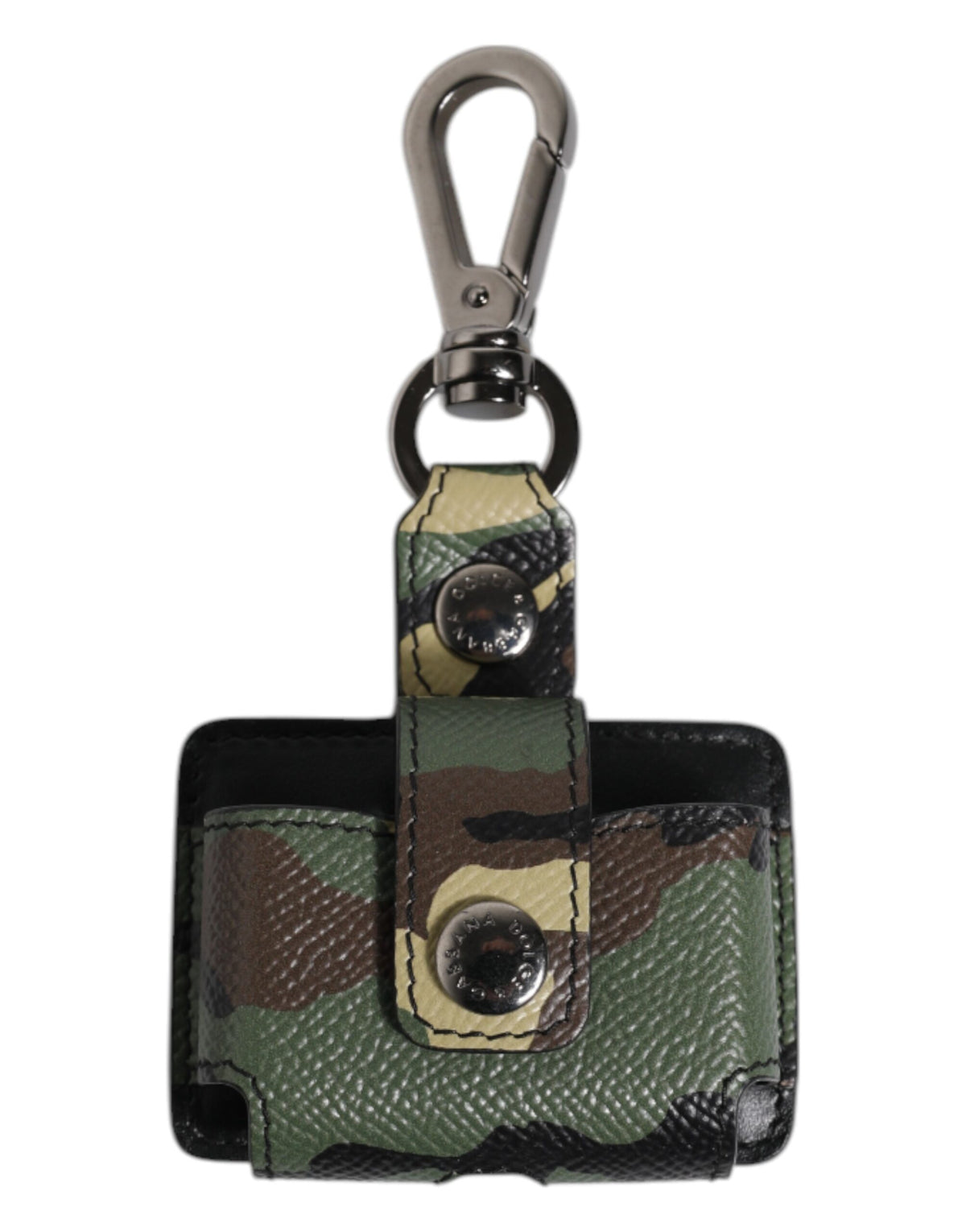 Dolce &amp; Gabbana – Airpods-Hülle aus mehrfarbigem Camouflage-Leder