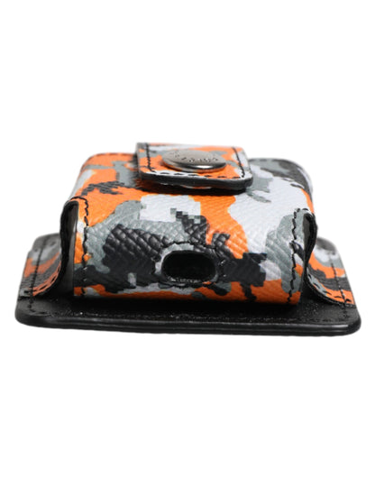 Dolce &amp; Gabbana – Airpods-Hülle aus mehrfarbigem Camouflage-Leder