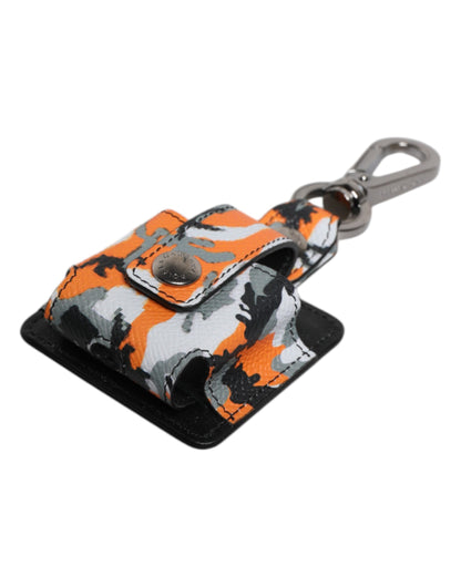 Dolce &amp; Gabbana – Airpods-Hülle aus mehrfarbigem Camouflage-Leder