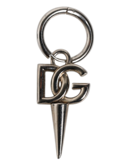 Dolce &amp; Gabbana Silber Messing DG Logo Metall Ringhalter Schlüsselanhänger