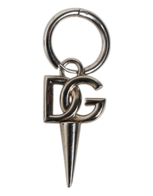 Dolce &amp; Gabbana Silber Messing DG Logo Metall Ringhalter Schlüsselanhänger