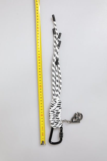 Dolce &amp; Gabbana Multicolor Tape String DG Logo Schlüsselanhänger Polyester Schlüsselanhänger