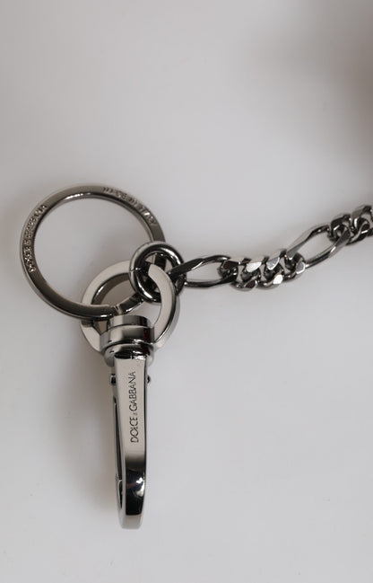 Dolce &amp; Gabbana Schlüsselanhänger mit Tiersilhouette, Rot/Schwarz