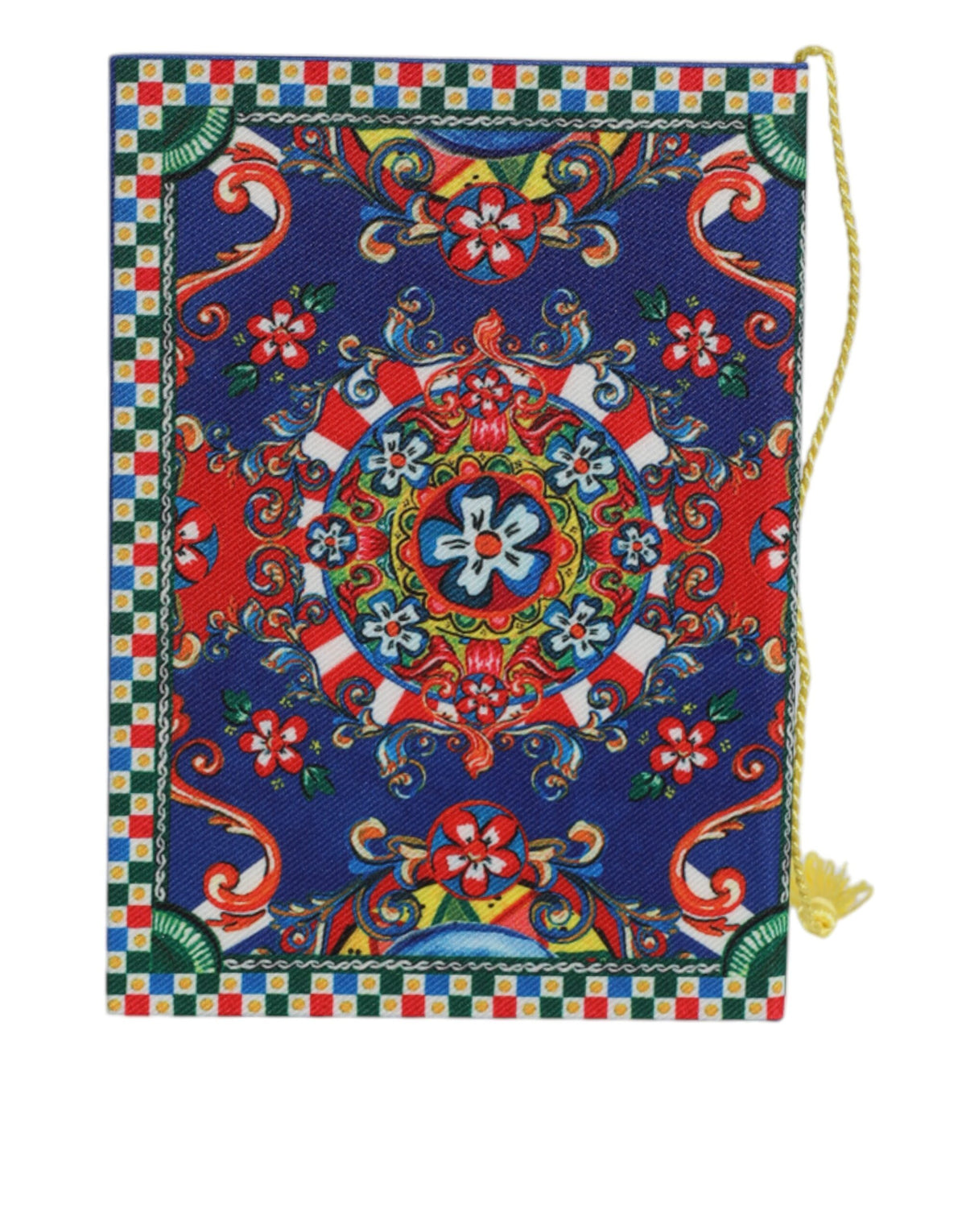 Dolce &amp; Gabbana Mehrfarbiges Polyester-Notizbuch mit Carretto Siciliano-Aufdruck