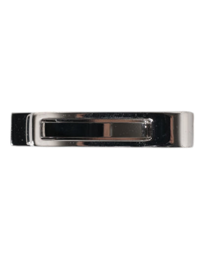 Dolce & Gabbana Silver Tone Brass Logo Branded Tie Clip Bar
