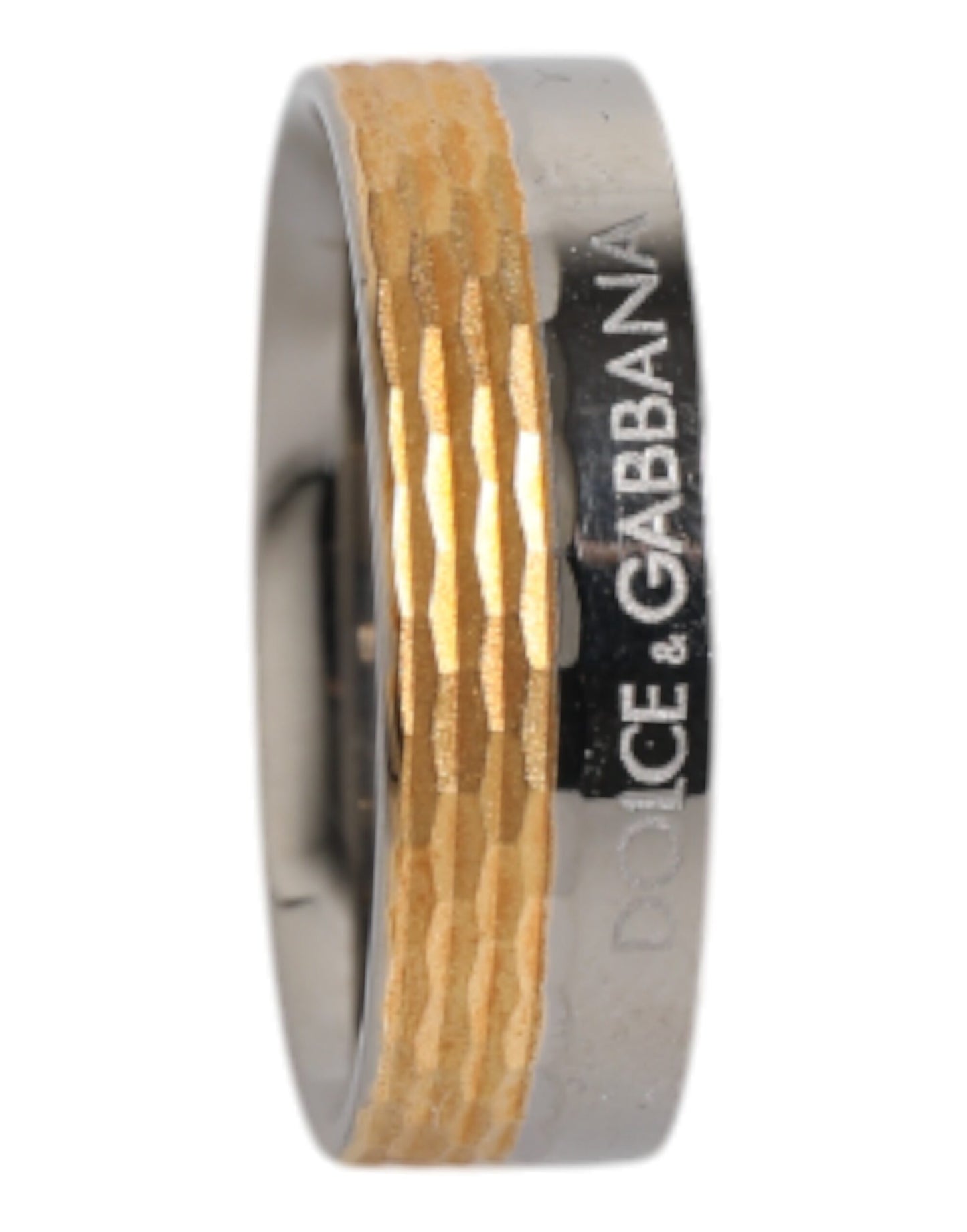 Dolce &amp; Gabbana – Goldfarbener Ring aus echtem Messing mit DG-Logo